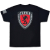Backside of a Black Troyco Logo Tshirt